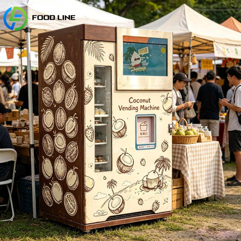 Open Vending Machine - 신선 코코넛 자판기 스마트 AI 자동