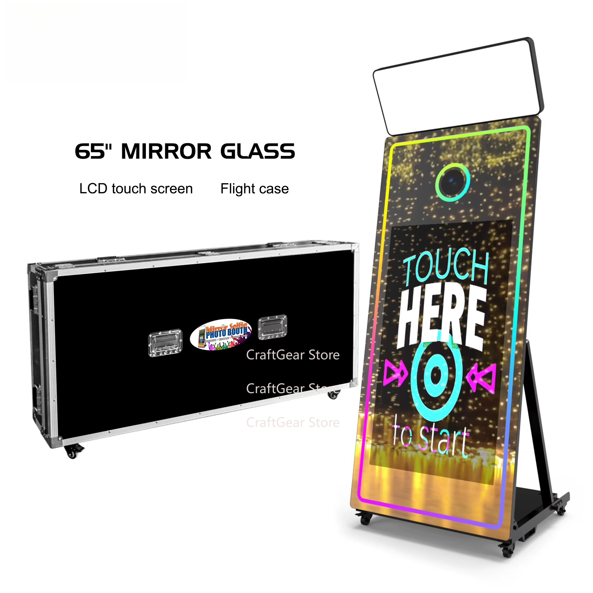 드롭쉬핑 휴대용 포토 부스 머신 터치스크린 LED 프레 - Photo Booth Machine 리뷰 및 가격
